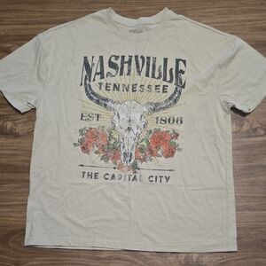 Nashville Graphic Women's Short Sleeve Tee - Beige